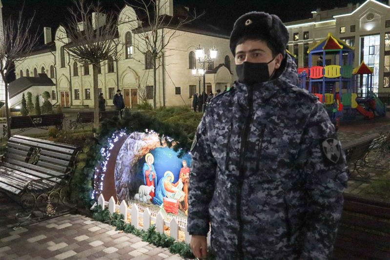 На Северном Кавказе Росгвардия обеспечила охрану общественного порядка в период празднования Рождества Христова