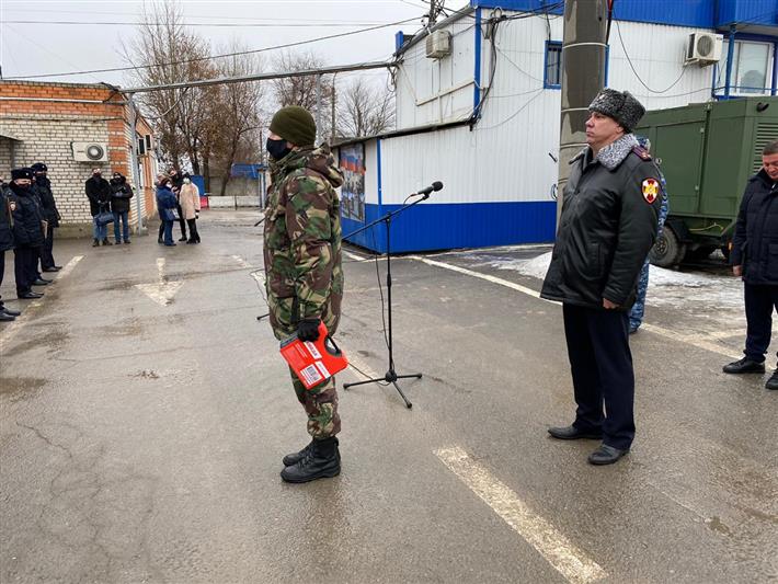 Заместитель начальника Управления Росгвардии по Волгоградской области проверил организацию службы стационарного поста «Чапурниковский»
