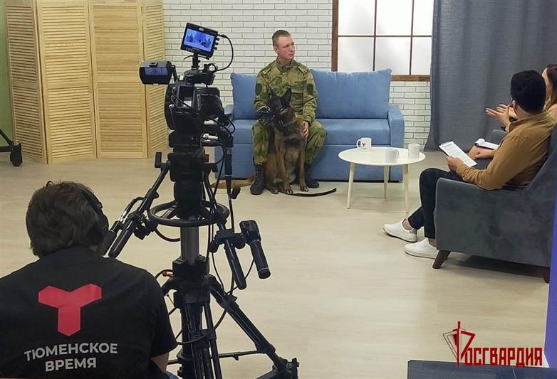 В Тюмени офицер кинологического центра Росгвардии в прямом эфире телепрограммы поделился секретами воспитания четвероногих питомцев