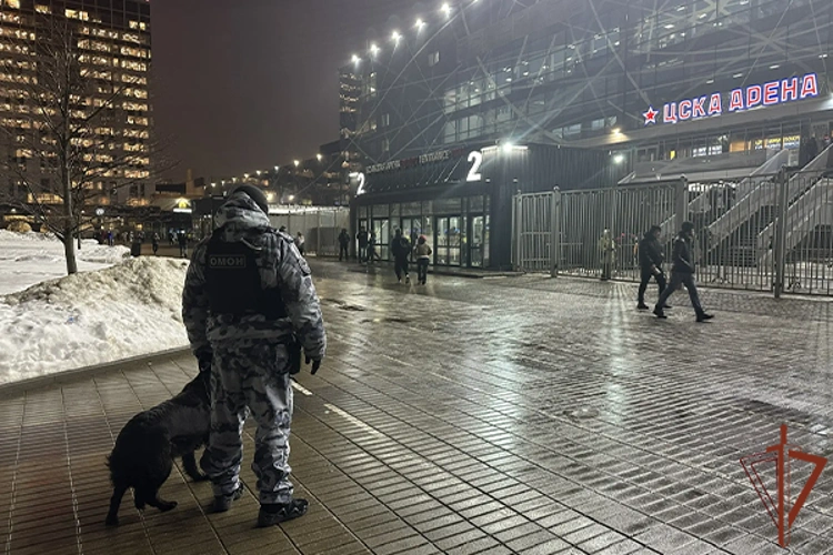 В Москве Росгвардия приняла участие в обеспечении безопасности матча КХЛ