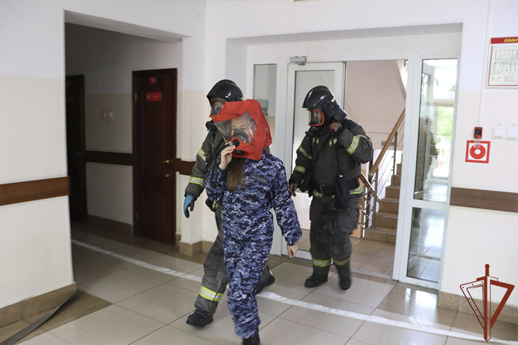 Пожарно-тактическое учение Росгвардии и МЧС прошло в Хабаровском крае