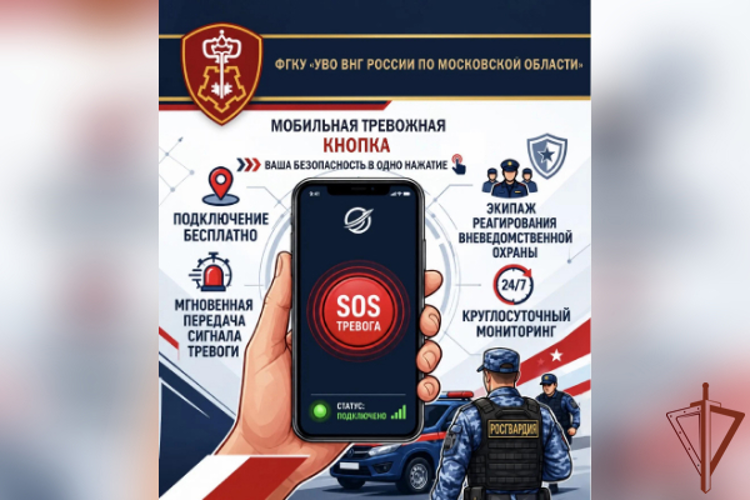 В Подмосковье запустили мобильную тревожную кнопку Росгвардии
