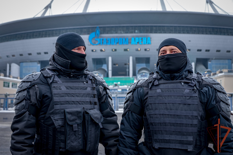 Безопасность матча РПЛ обеспечили росгвардейцы в Санкт-Петербурге
