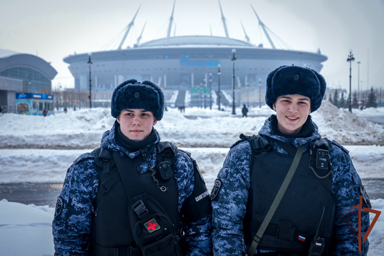 Безопасность матча РПЛ обеспечили росгвардейцы в Санкт-Петербурге