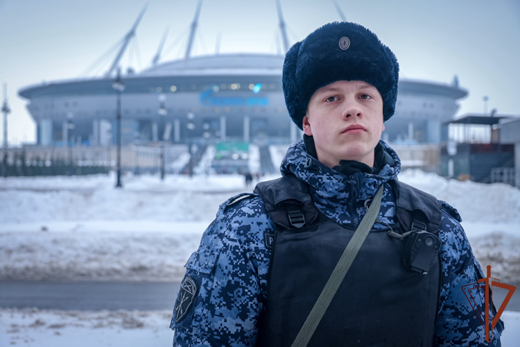 Безопасность матча РПЛ обеспечили росгвардейцы в Санкт-Петербурге
