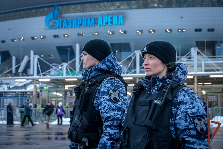 Безопасность матча РПЛ обеспечили росгвардейцы в Санкт-Петербурге