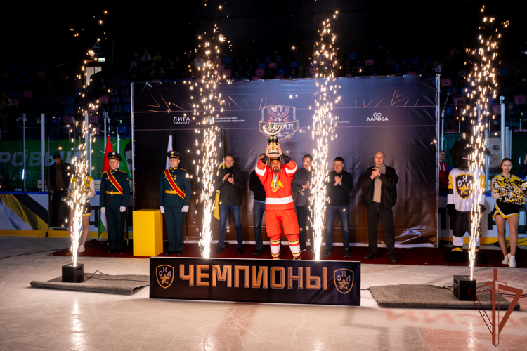 Команда Росгвардии стала чемпионом дивизиона регионального чемпионата Офицерской хоккейной лиги в Калуге