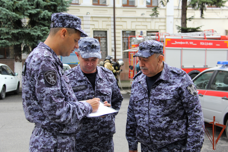 В Северной Осетии прошло межведомственное пожарно-тактическое занятие Росгвардии и МЧС