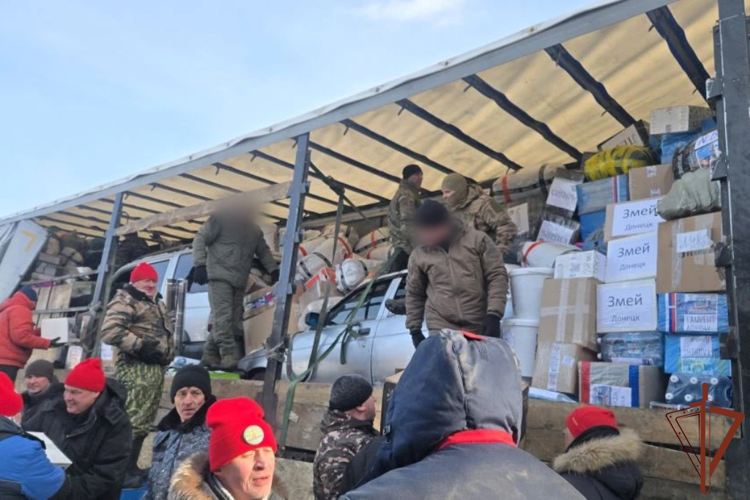 При поддержке Росгвардии состоялась очередная отправка гуманитарного груза из Томской области в зону СВО