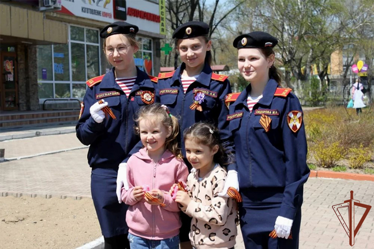 На Дальнем Востоке Росгвардия присоединилась к Всероссийской акции «Георгиевская ленточка»