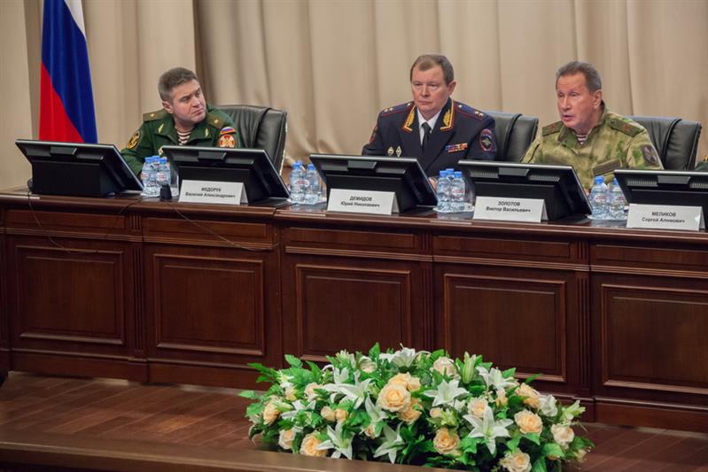 Главнокомандующий Росгвардии генерал армии Виктор Золотов поставил задачи командирам СОБРов и ОМОНов 