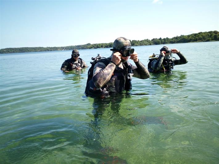 В Калининградской области завершился полевой выход водолазов СОБР 
