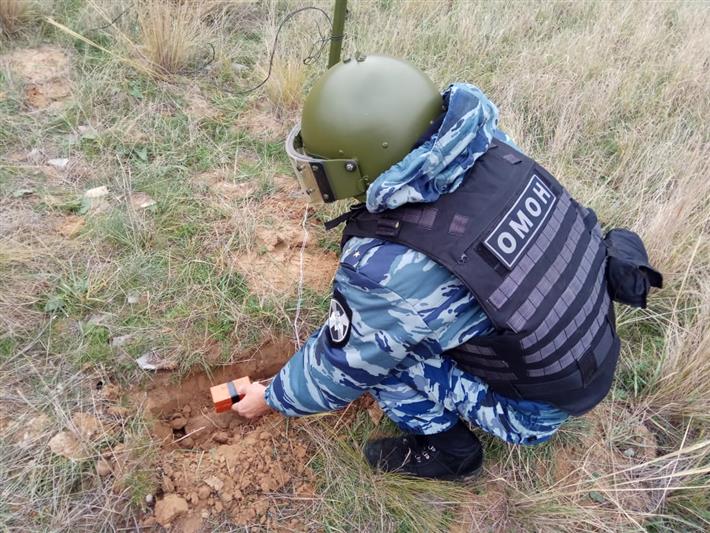 В Калмыкии сотрудники Росгвардии обезвредили боеприпас времен Великой Отечественной войны