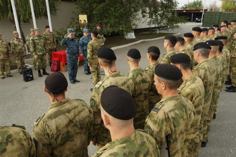 В  ОГВ (с) на Северном Кавказе прошли мероприятия, посвящённые завершению служебной командировки московского ОМОН 