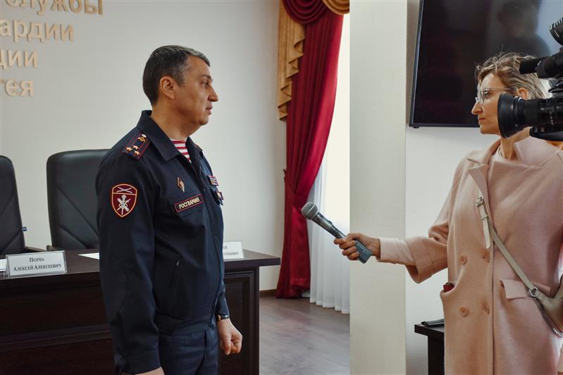 Начальник адыгейского управления Росгвардии пообщался с представителями республиканской прессы