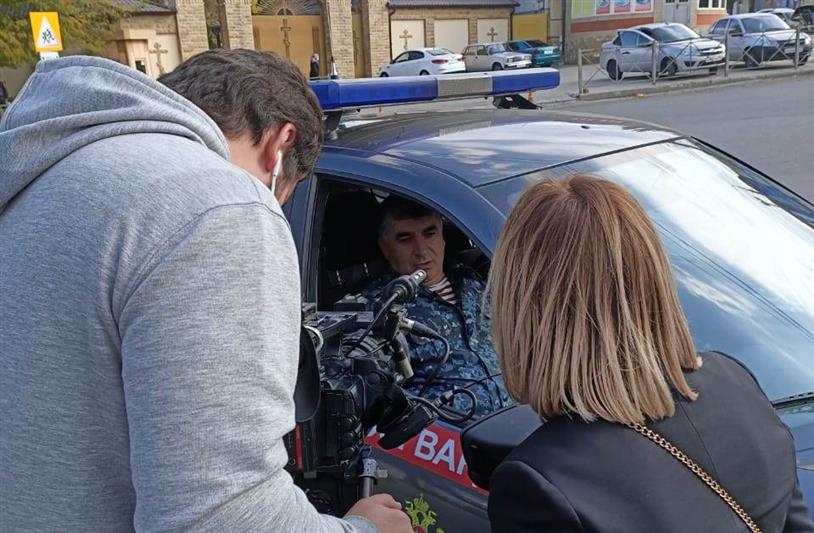 Журналисты дагестанского телеканала сняли сюжет о деятельности вневедомственной охраны