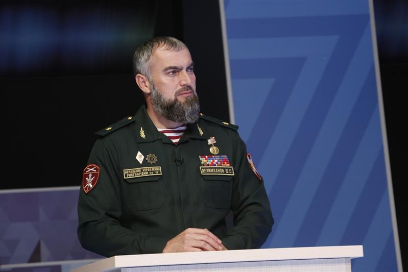 Руководитель чеченского управления Росгвардии принял участие в телепередаче, посвящённой противодействию терроризму и экстремизму