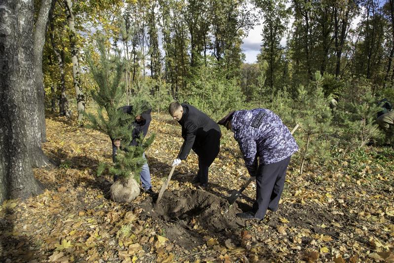Сотрудники и военнослужащие Росгвардии присоединились к всероссийской акции «Лес Победы» в Туле