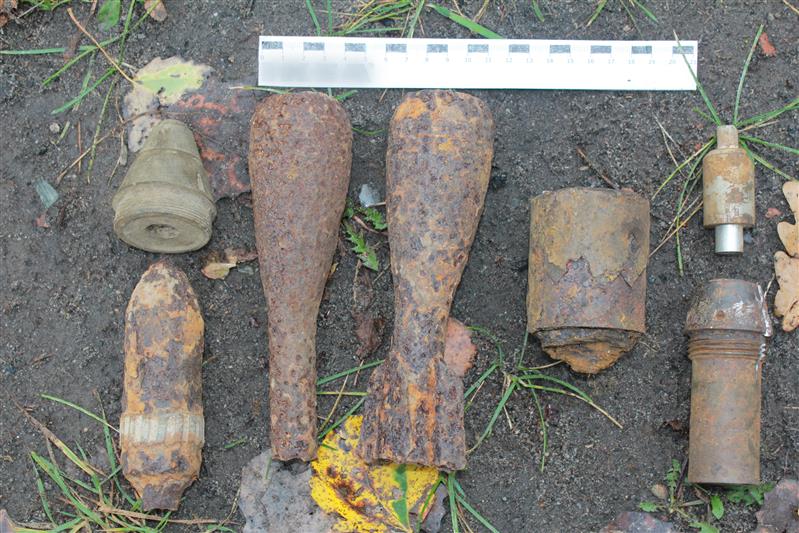 Взрывотехники брянского ОМОН обследовали и уничтожили найденные боеприпасы времен Великой Отечественной войны