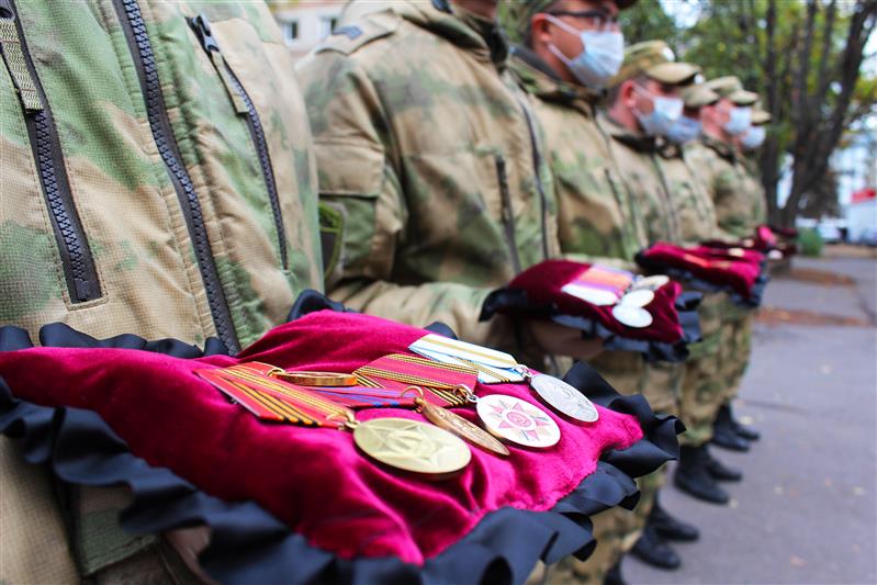 В Курске Росгвардия простилась с ветераном Великой Отечественной войны Михаилом Сидоровым