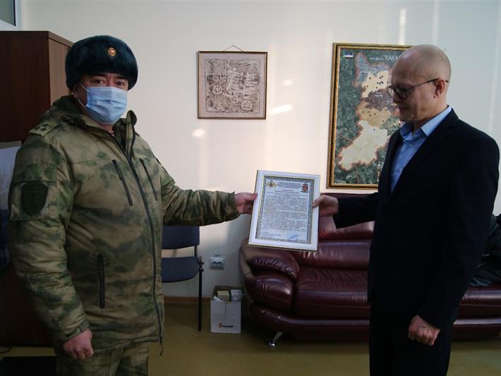Представители Росгвардии поздравили коллектив хакасской телерадиокомпании «РТС» с юбилеем 