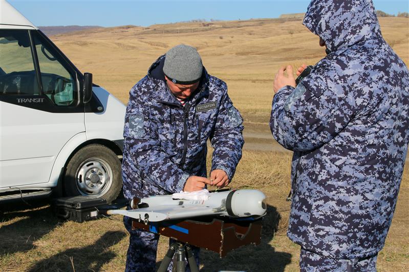 На Ставрополье беспилотный летательный аппарат Росгвардии следит за безопасностью дорожного движения
