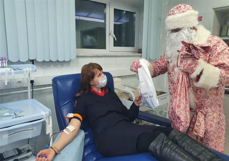 Росгвардейцы приняли участие в предновогоднем донорском марафоне в Югре