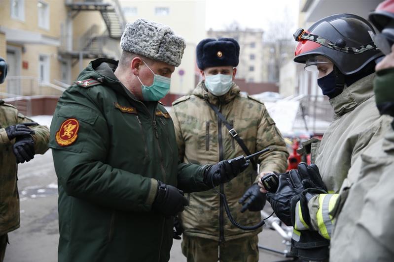 В Москве прошел смотр готовности подразделений  пожарно-технического надзора Росгвардии