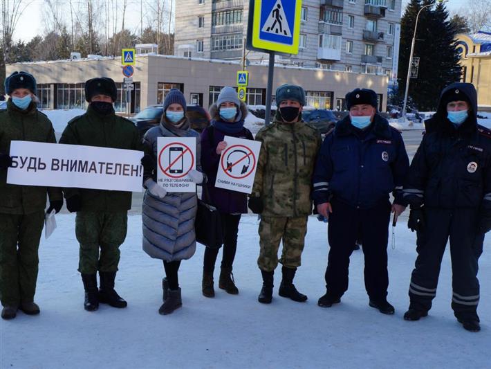 Военнослужащие северского соединения Росгвардии приняли участие в акции «Безопасный переход!»