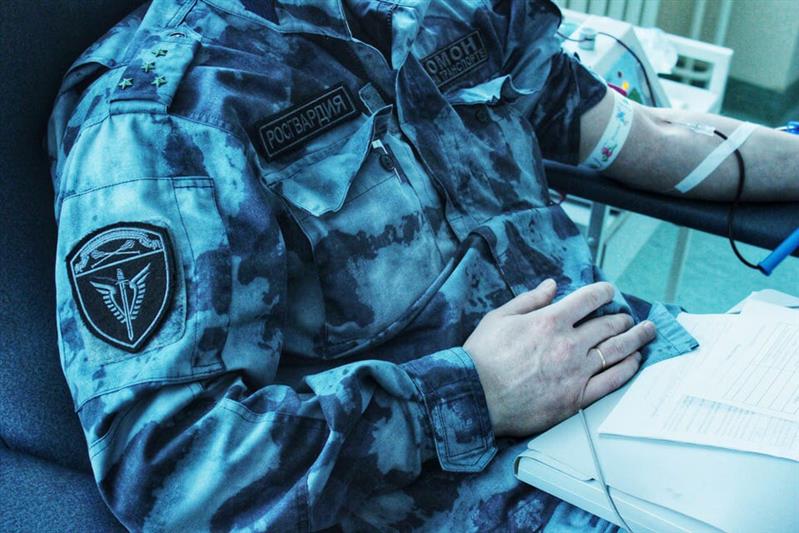 Более ста столичных  росгвардейцев приняли участие  в донорской акции «От сердца к сердцу» 