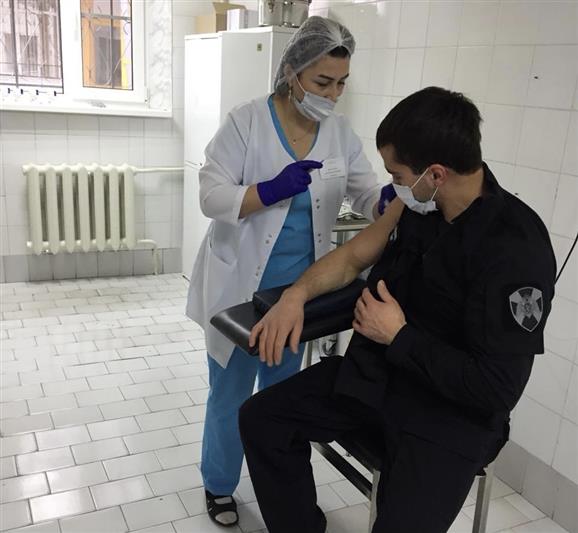 В Кабардино-Балкарии росгвардейцы проходят вакцинацию от коронавируса