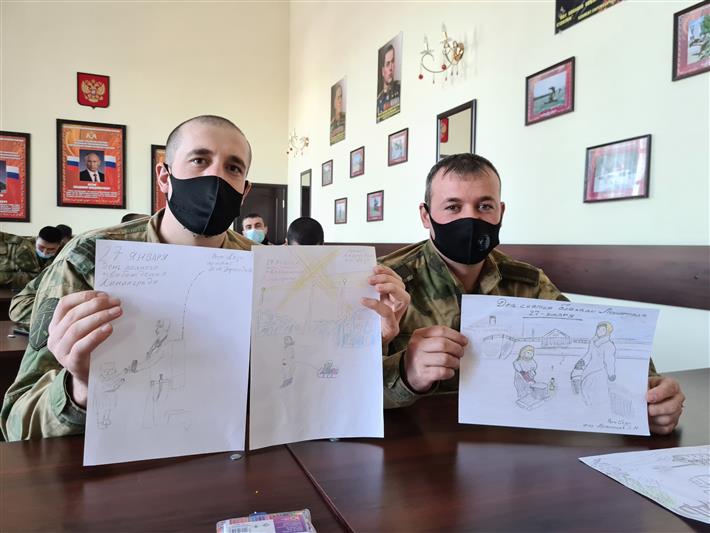 Военнослужащие грозненского соединения Росгвардии почтили память жертв блокады Ленинграда