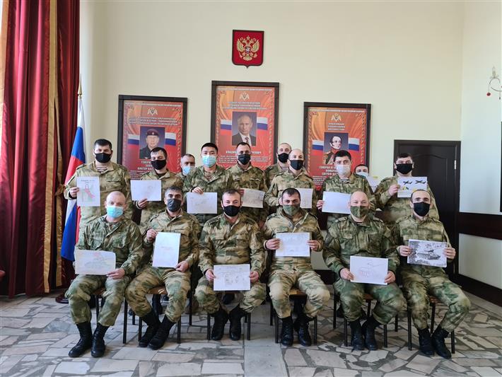 Военнослужащие грозненского соединения Росгвардии почтили память жертв блокады Ленинграда