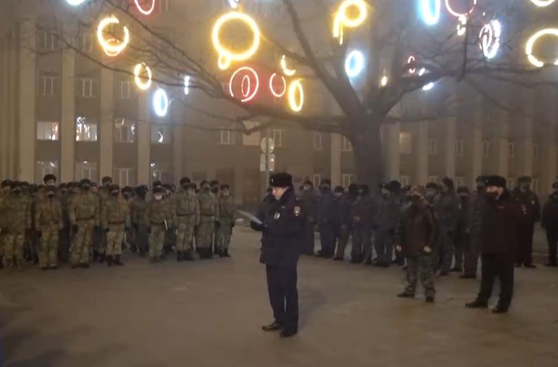 Во Владикавказе Росгвардия обеспечила охрану правопорядка при проведении новогодних мероприятий