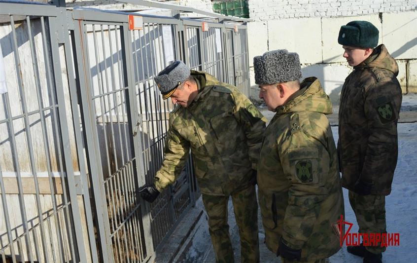 Командующий Уральским округом Росгвардии проверил организацию службы в кинологическом центре в Тюмени 