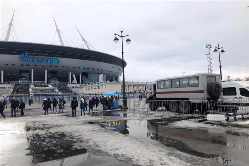 В Санкт-Петербурге сотрудники Росгвардии обеспечили правопорядк во время проведения футбольного матча Российской Премьер-Лиги