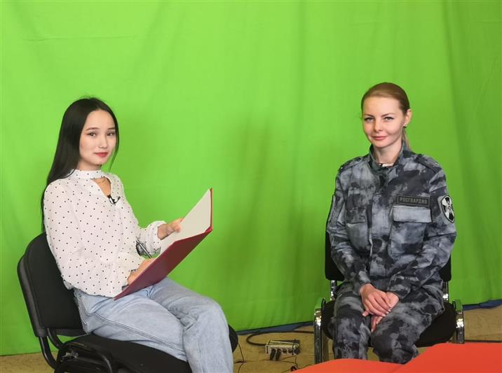 Офицер Росгвардии рассказала телезрителям Калмыкии о победе на Кубке России среди лучников 