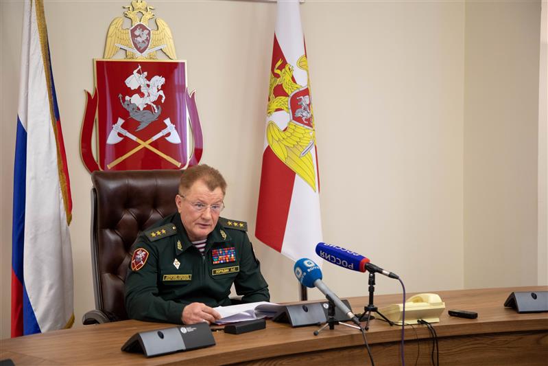 Командующий Приволжским округом Росгвардии провел брифинг для журналистов