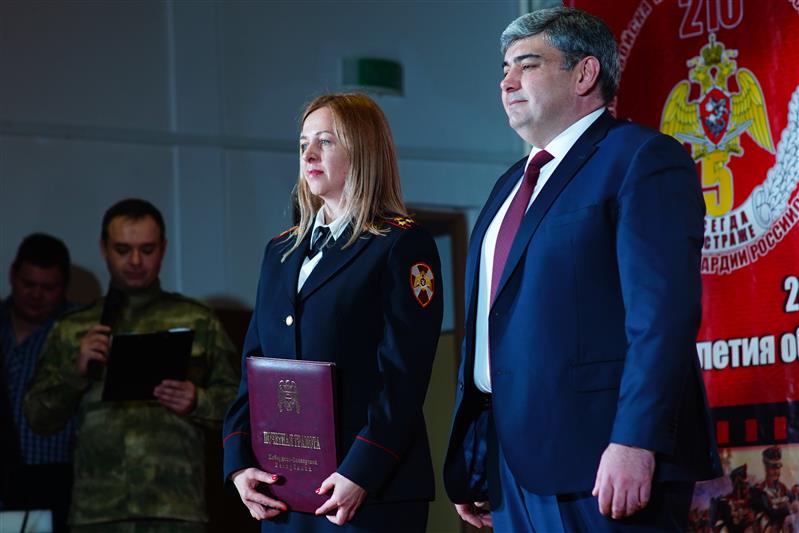 В Управлении Росгвардии по Кабардино-Балкарской Республике состоялись праздничные мероприятия, посвященные юбилею ведомства
