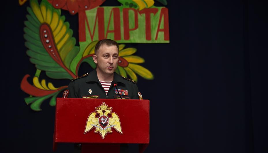 В грозненском соединении Росгвардии состоялись праздничные мероприятия, посвященные Международному женскому дню