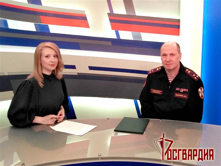 Начальник Управления Росгвардии по Курганской области выступил в радиоэфире и на телеканале ВГТРК «Россия 1»