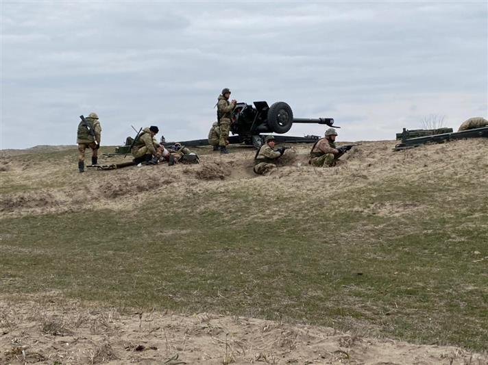 В Чеченской Республике проходит полевой выход артиллеристов Росгвардии
