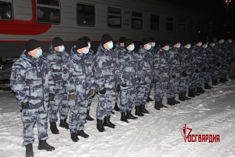 В Тюмень из служебной командировки вернулся сводный отряд спецподразделений Росгвардии 