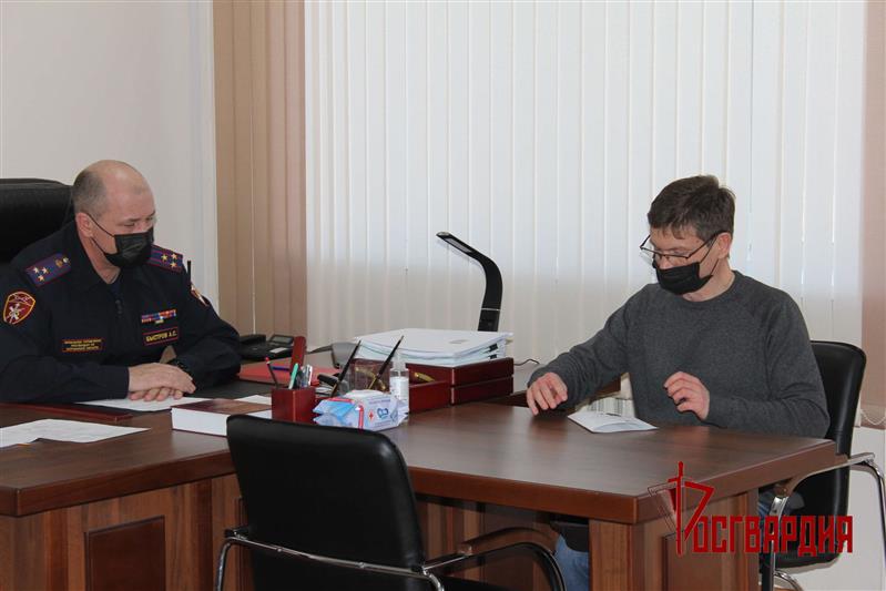 Начальник Управления Росгвардии  по Курганской области провел личный прием граждан