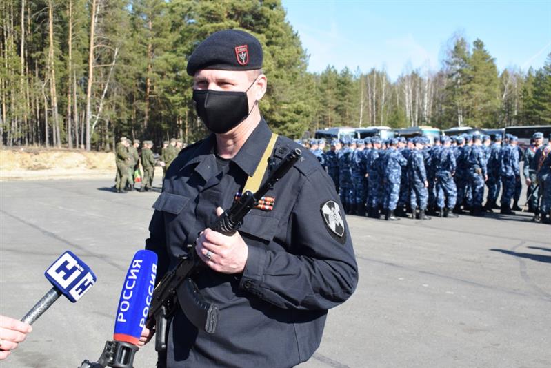 Росгвардейцы приняли участие в первой тренировке торжественного шествия 9 мая в Нижнем Новгороде 