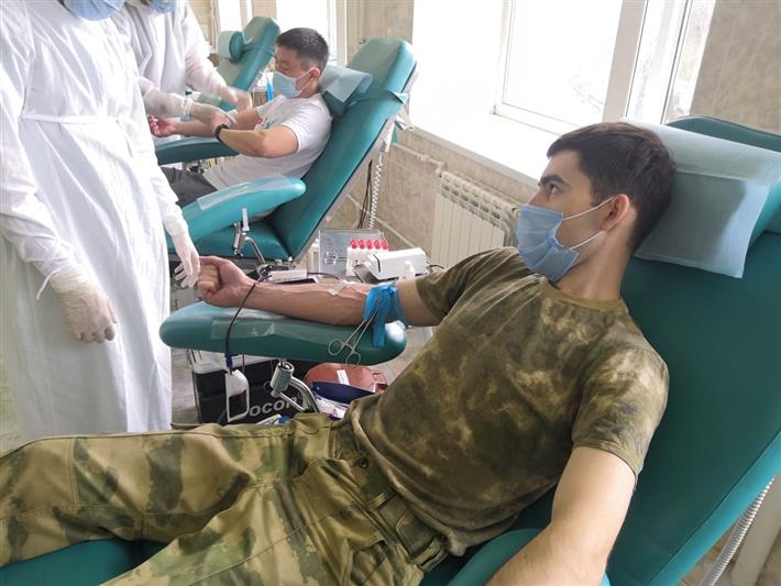 Сотрудники и военнослужащие Росгвардии из Калмыкии  присоединились к донорскому движению