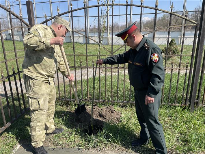 В Ингушетии росгвардейцы приняли участие в патриотической акции к 76-летию Великой Победы 