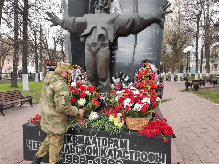 Представители Центрального округа Росгвардии принимают участие в мероприятиях, посвященных 35-летию Чернобыльской катастрофы