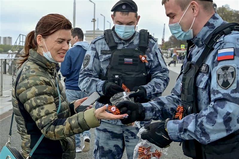 Столичные росгвардейцы приняли участие в патриотической акции «Георгиевская лента»(фото, видео)