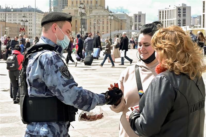 Столичные росгвардейцы приняли участие в патриотической акции «Георгиевская лента»(фото, видео)